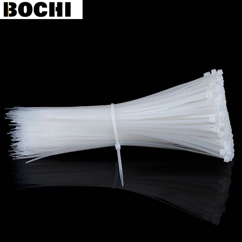 

Free shipping 100Pcs width7.6mm 8*250mm Self-Locking White BlACK acidproof Nylon Wire Cable Zip Ties.cable ties