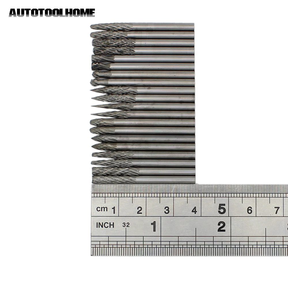 20x1/" Вольфрамовая сталь твердосплавные заусенцы с ЧПУ машина роторная дрель штамповочная шлифовальная машина резак для полировки резьба для Dremel 4000 3000