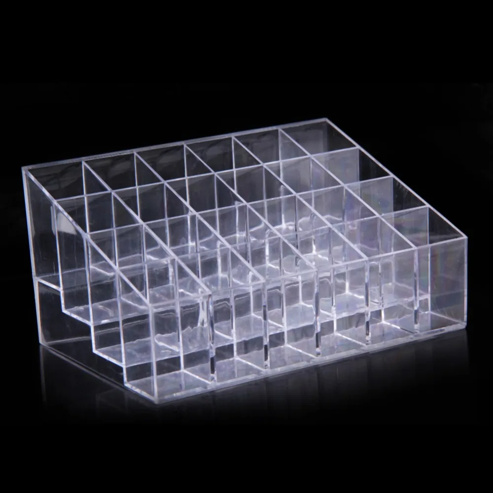  24 Grid Acrylic Makeup Organizer Cosmetic Display Stand Lipstick Storage Box Makeup Make Up Case Su