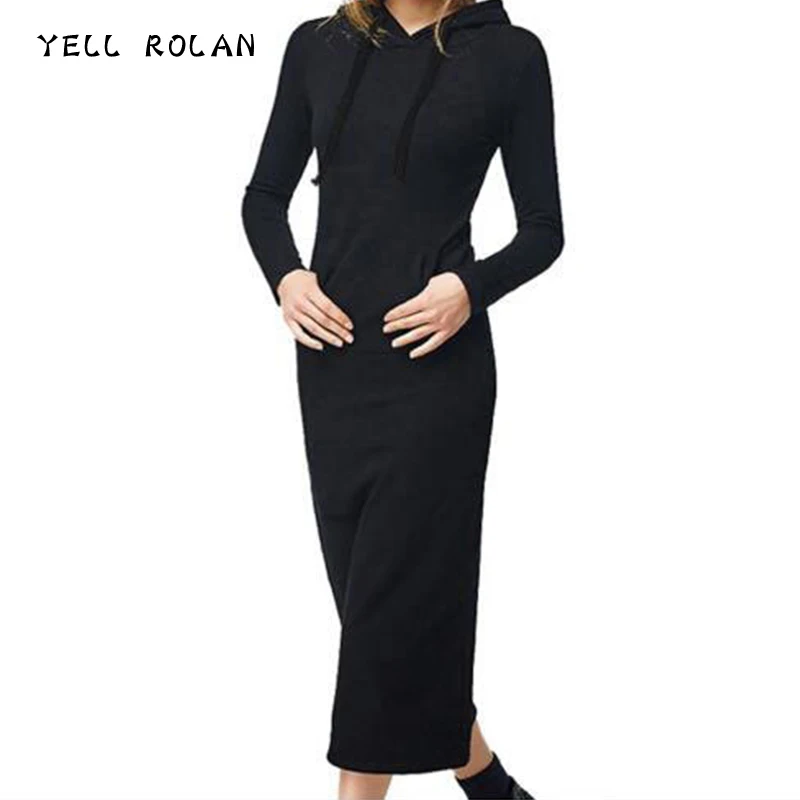 YELL ROLAN Women Fashion Tight Pullover Dress Autumn