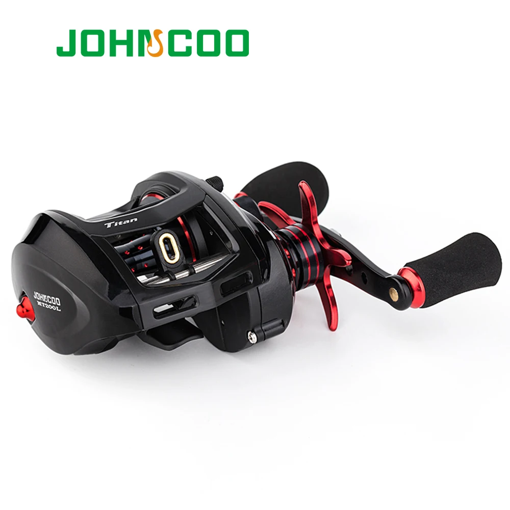 JOHNCOO Bait Casting Reel Big Game 13kg Max Drag Sea Fishing jig Reel 11+1 BB 7.1:1 Aluminium Alloy Body Jigging Fishing Reel