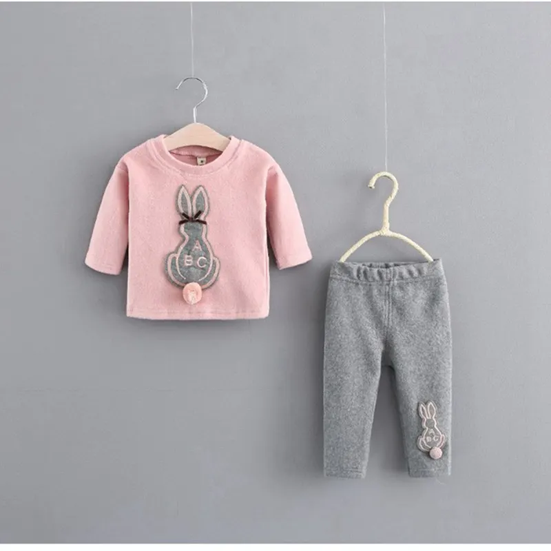 Baby girl Clothing Sets In spring and autumn  Casual ABC bunny blouse and pants  Bodysuits&One-Pieces for Kids Children (9)