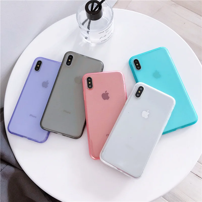 

Candy color clear TPU phone Case For iphone 6 6s 7 8 Plus soft TPU Case for iphone 6 6s 7 8 plus phone back cover