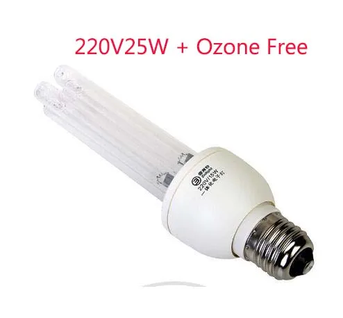 UVC бактерицидная лампа CFL, напряжение: 220 В, мощность: 25 Вт 15 Вт, тип цоколя: E27 винтовое основание, компактная Стерилизатор лампы - Мощность в ваттах: 25W Ozone free