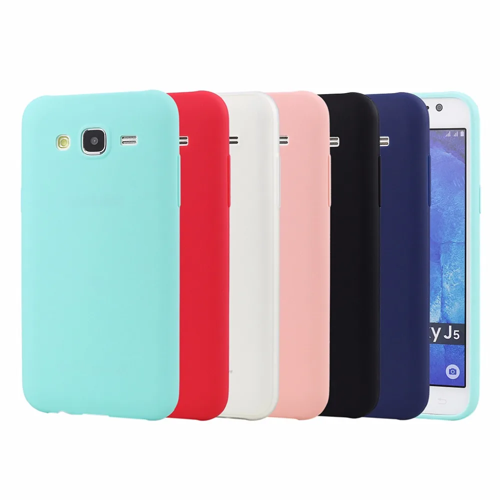 For Samsung J5 Solid Candy Rubber TPU Cover Case For Samsung galaxy J5 2015 2016 J500F