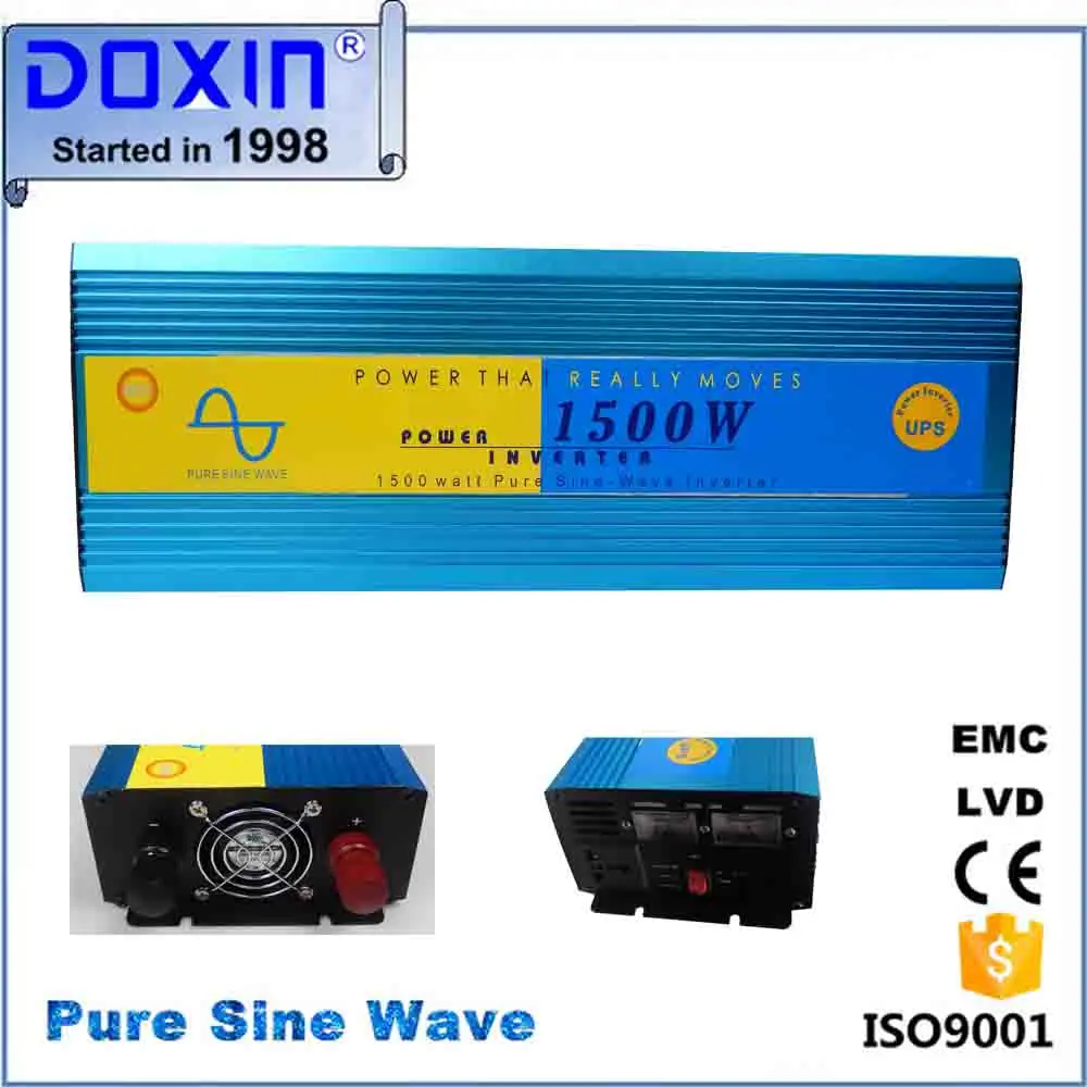 

DC to AC Solar Power 12v/220v 1500wups  Pure Sine Wave Inverter ups doxin inverter best quality and fine