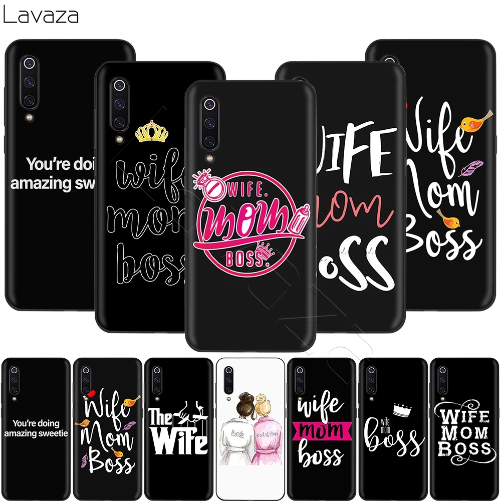 Женский чехол Lavaza с мамой боссом лучшей женой для Xiaomi 9T Pro CC9 A3 Redmi K20 7A Huawei Honor 20 9X P20