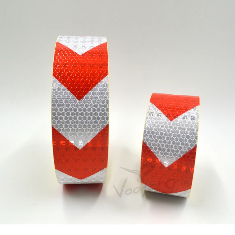 Red/White Dual color arrow safety self adhesive warning tape with high visibility Free shipping Red/White Dual color arrow safety self adhesive warning tape with high visibility Free shipping
