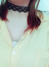 2016 neue Mode Elegant Black Lace Choker Für Frauen Cocktail Abendkleid halsketten accessoires bijoux