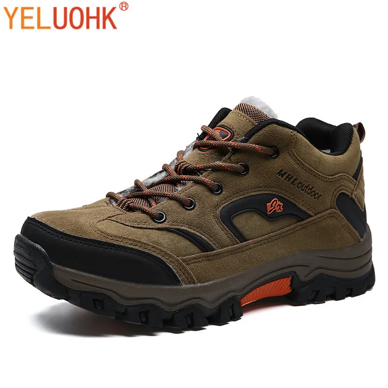 

38-46 Winter Shoes Men Plush Warm Men Boots Big Size Winter Boots Men Anti-skidding Safety Shoes 2018