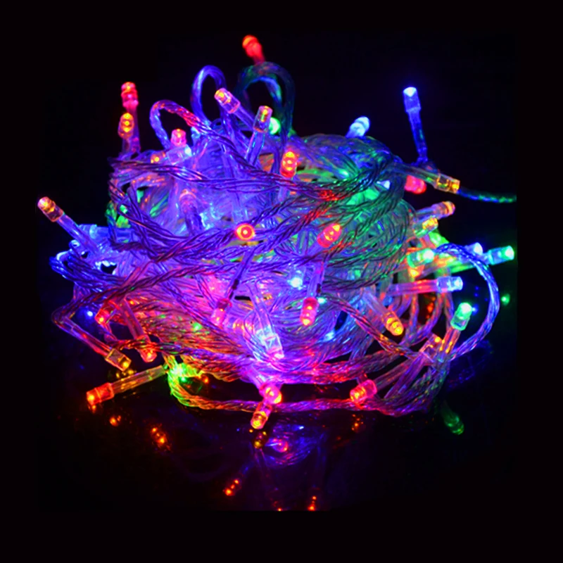 10 м 20 Светодиодная сказочная гирлянда для праздника 100Led 200Led Рождественская елка