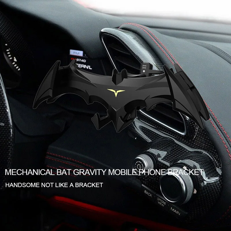

Car Air Vent Phone Mount Bat Shape Hands Free Gravity Auto Phone Holder Cradle XXM8