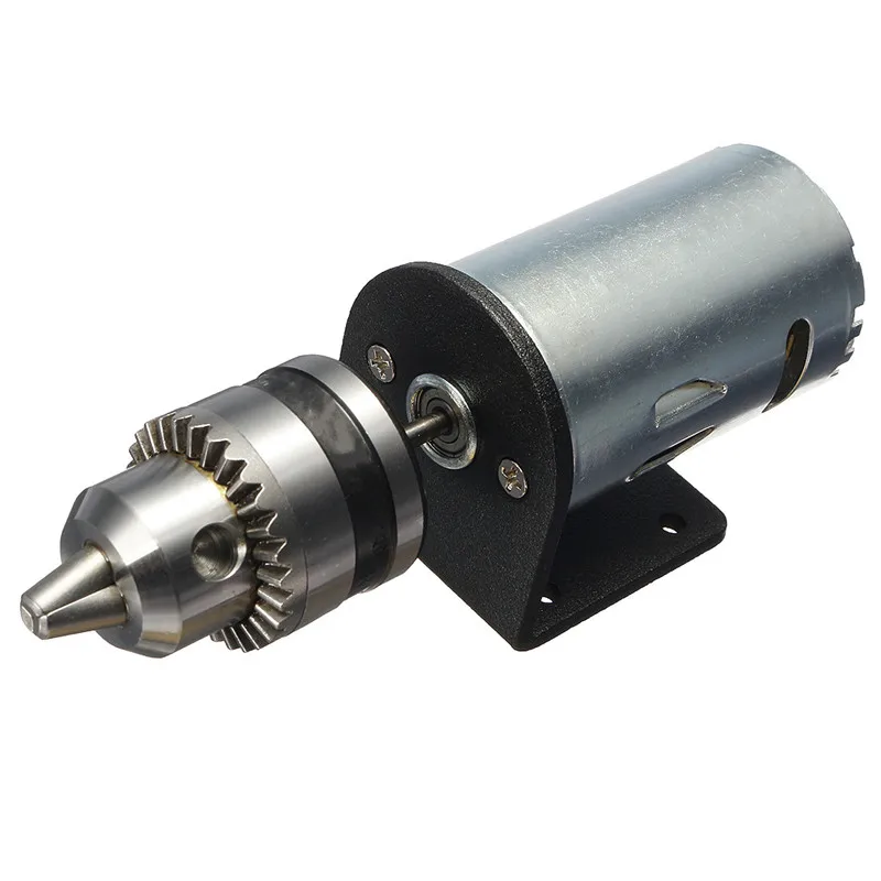 Motor da Imprensa Miniatura da Broca da Mão e Motor da C.c. do Suporte da Montagem 555 do Torno da C.c. v com Mandril Montagem 12-36 da 6 c.c. 12-36 v com mandril miniatura da