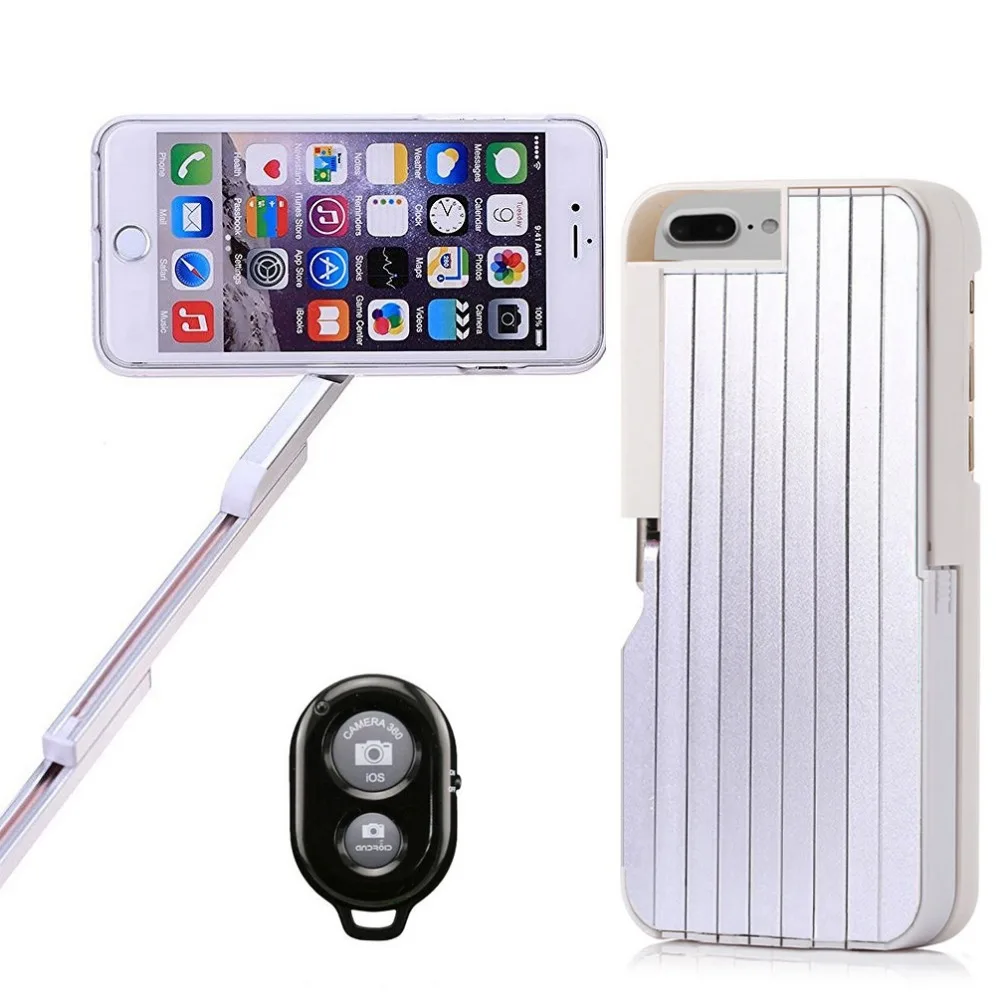 PALO DE SELFIE SELFY SELFI EXTENSIBLE CON BOTON FOTO NEGRO ROSA AZUL IPHONE 5 6