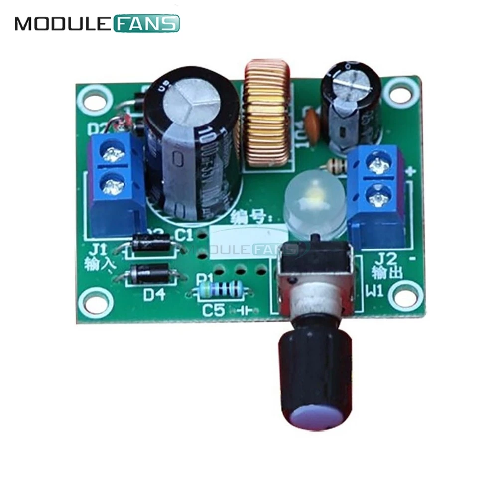 

LM2596 Adjustable Voltage Stabilizer Precise Buck Step Down Power Supply Module Board Frequency Oscillator High Efficiency