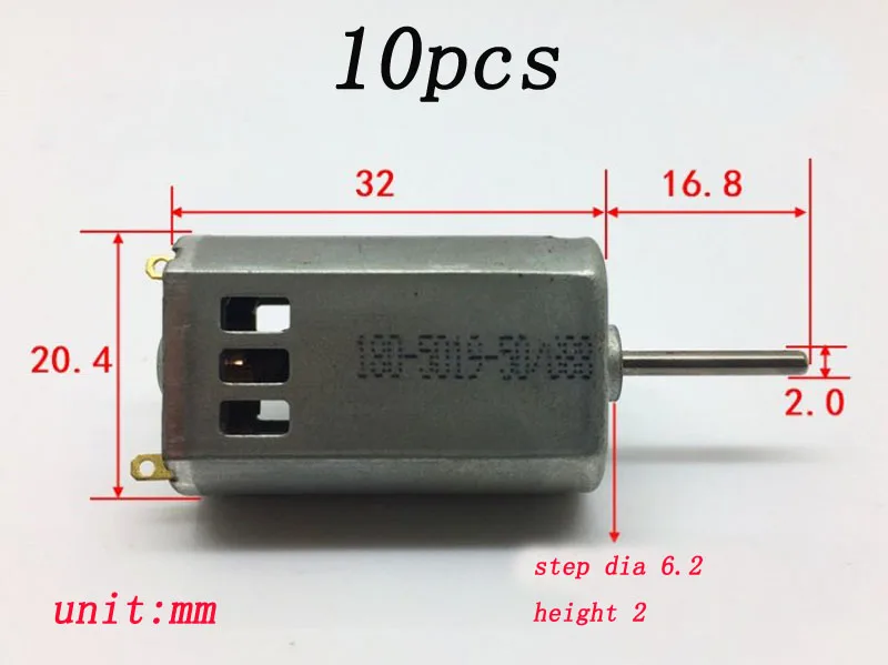 

10pcs Super High-speed Large Torque 180 Airplane Motor for DIY RC Aircraft Carbon Brush Motors DC 3V-7.2V FK180SH-5019-50