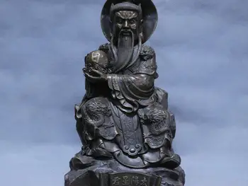 

12'' China Mythology God Of the Sun Buddha Carve Dragon Bronze Statue