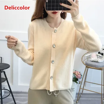 

2019 Spring autumn cardigan sweater Women O-neck casual Sweater Knitted long sleeve outwear plus size sweater