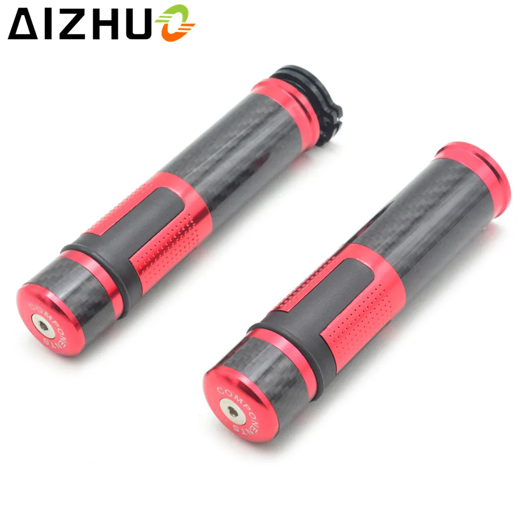 Carbon Fiber Universal Motorcycle Handle Grip Handle Bar Grips 7/8" 22mm Scootor For YAMAHA XMAX NMAX 125 155 Honda PCX 125 150