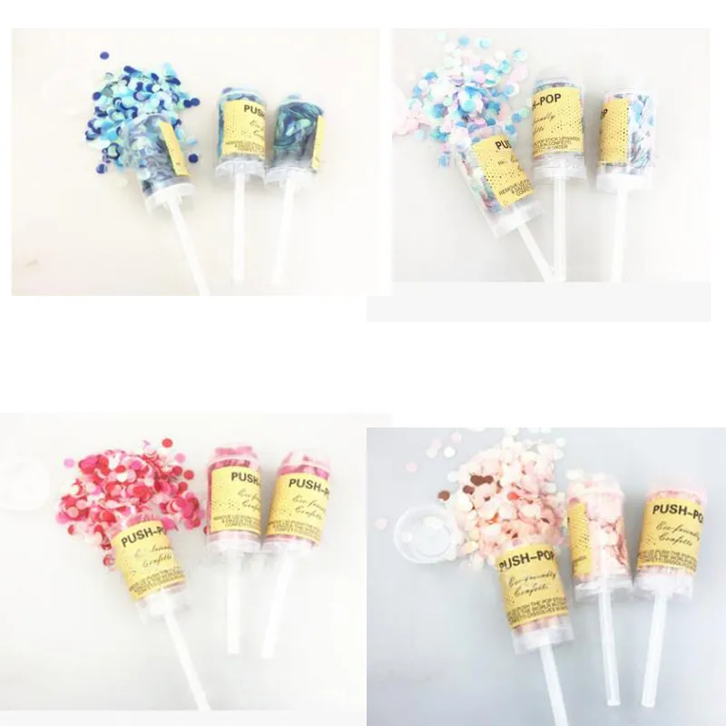 

10pcs/Lot Wedding Spray Confetti Cannons Handheld Fireworks Paper String Celebration Wedding Happy Birthday Party Decoration