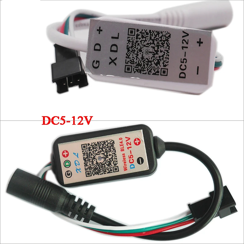 

XDL Magic Bluetooth led SPI controller,for all kinds of IC pixels lights WS2811 WS2812B sk6812 pixel Strip APP Control,DC5V-12V