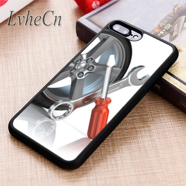 

LvheCn Car Parts Mechanic phone Case cover For iPhone 6 6S 7 8 X XR XS max 5 5S SE Samsung Galaxy S5 S6 S7 edge S8 S9 Plus