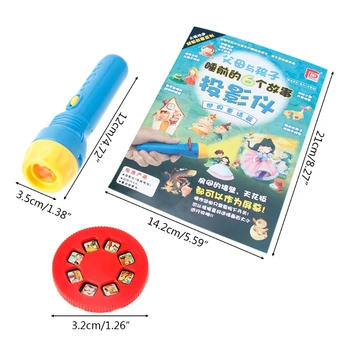 

2018 Fairy Tales Sleeping Story Light Projector Flashlight Toys Kids Educational Toy JUL17_30