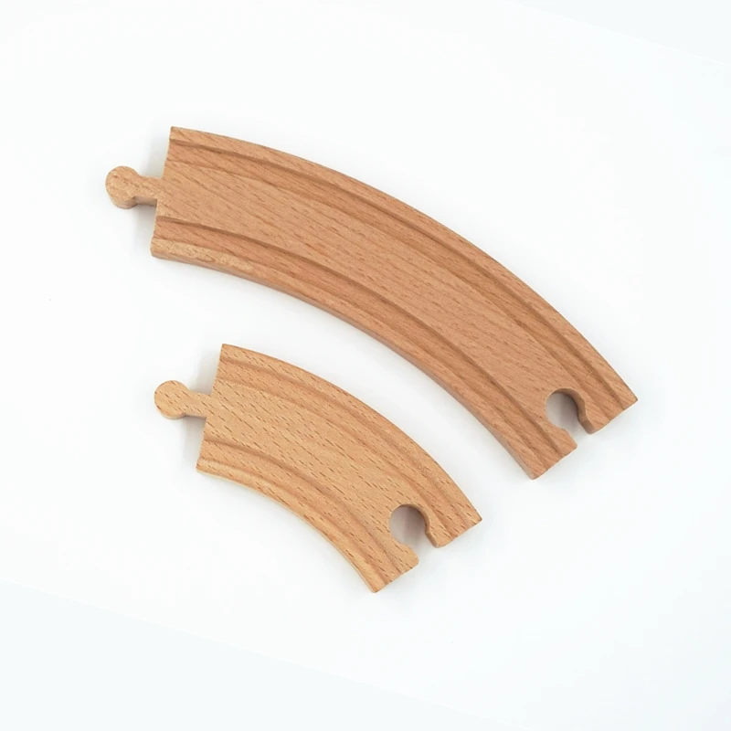 

Wooden Railway Accessories - Curved Track Compatible Wooden Trains Beech Wood Way to Expand Your Train Track