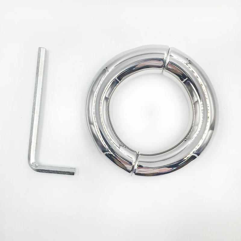 My Scrotum Pendant Ball Stretcher Cock Cage with Screw Slave Stainless Steel Sex Toys for Male 11