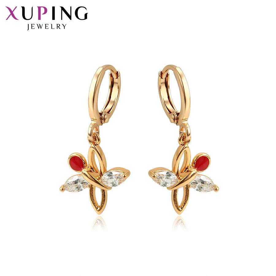 

Xuping Exquisite Elegant Fashion Long Earrings Gold-color Plated Earrings for Women Christmas Jewelry Gift S104,2-97048