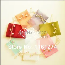 7color цветок органзы сумки ювелирные упаковочная сумка фиолетовый