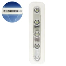 1pc Push Touch Wall Light LED Night Light 5LED Home Lighting Self Stick Closet Lamp Wall