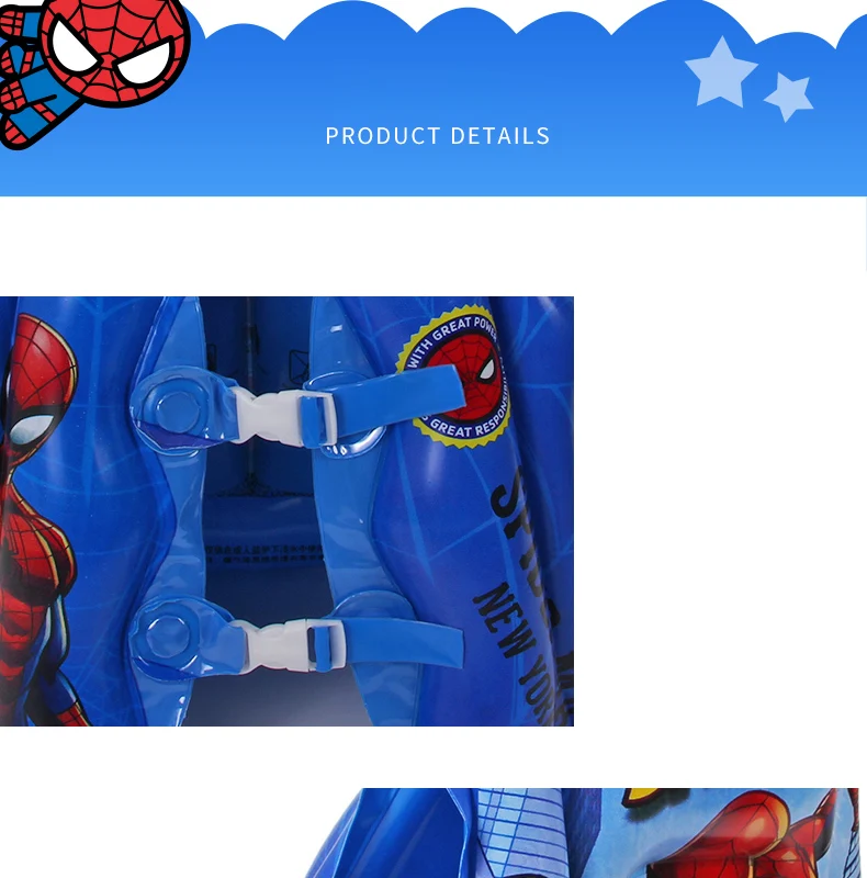 adjustable life vest swimsuit child inflatable pool float Spider-man children kids baby swimming drifting boating safety jacket (6)
