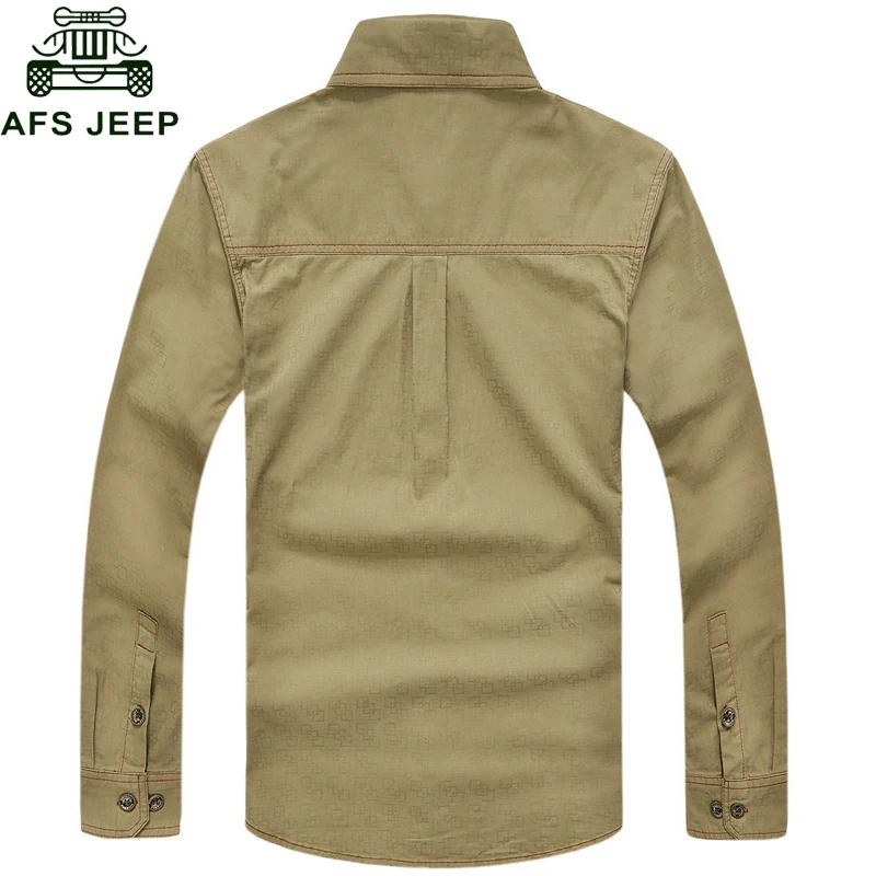 AFS JEEP, брендовая мужская рубашка с длинным рукавом, повседневные рубашки для мужчин, новая осенняя одежда, одежда из чистого хлопка, однотонная, Camisa Masculina Chemise Homme