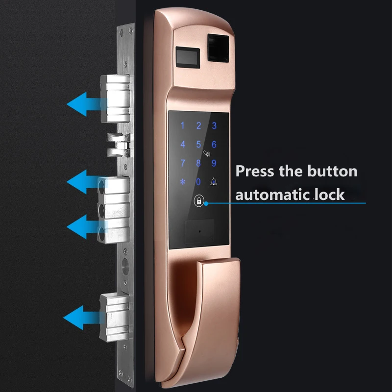  Automatic Fingerprint Lock Password Lock Smart Door Lock Anti-theft Home Electronic Card Automatica - 33013928269