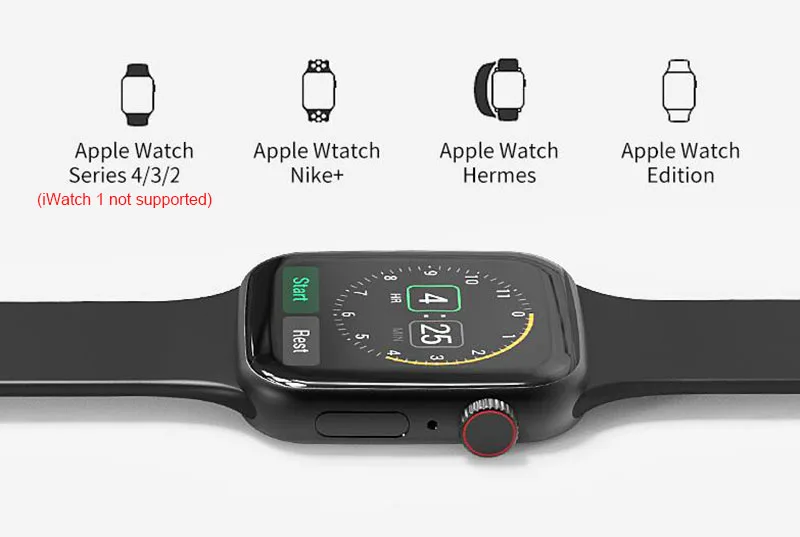 Auswaur магнитное Беспроводное зарядное устройство для Apple Watch Series 1 2 3 4 зарядное устройство для iWatch 1 2 3 4