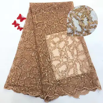 

Burgundy Color Sequins Net Lace Fabric 2019 High Quality African Mesh Wedding Bride Dress Sewing Sequined Embroidered Material
