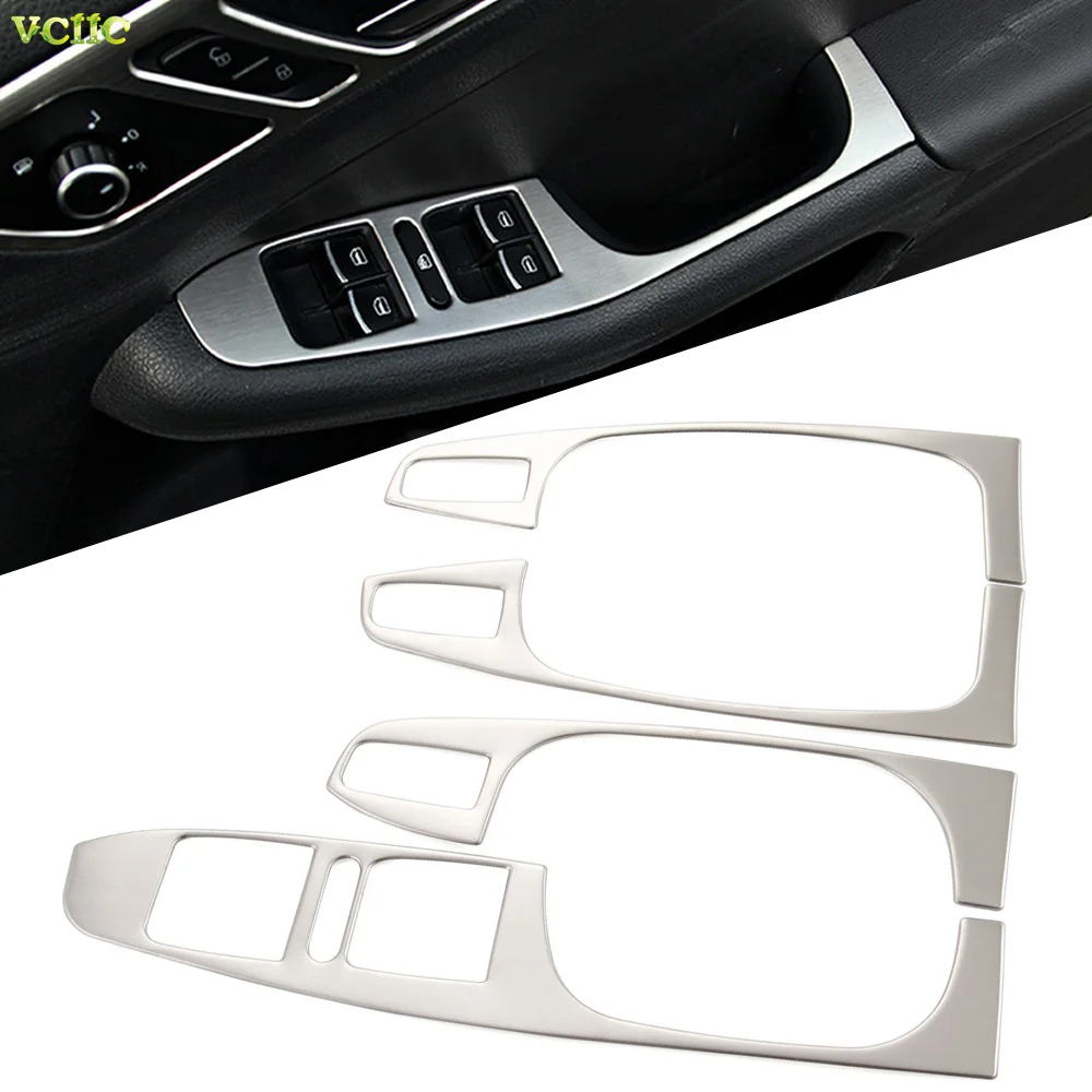 

Car Styling Stainless Steel Armrest Panel Cover Decoration For Volkswagen VW Jetta MK6 Accessories ,4pcs/Set
