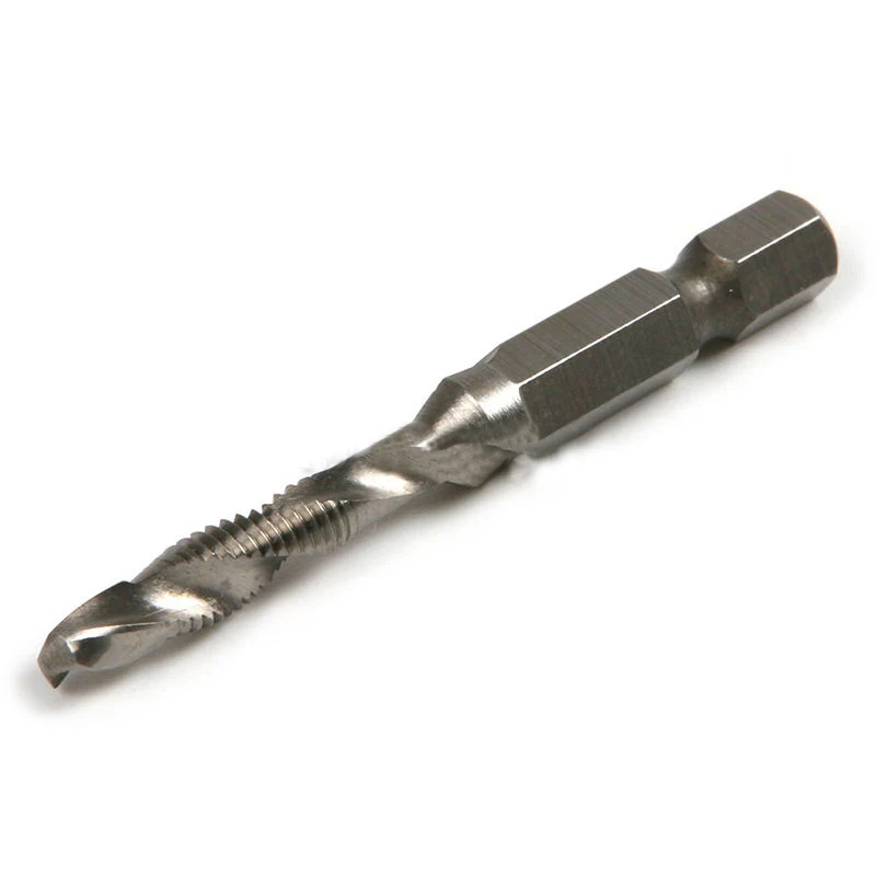 DWZ Silver  6pcs  M3-M10 1/4'' Hex Shank HSS Metric Screw Thread Taper Drill Cone Bits Set