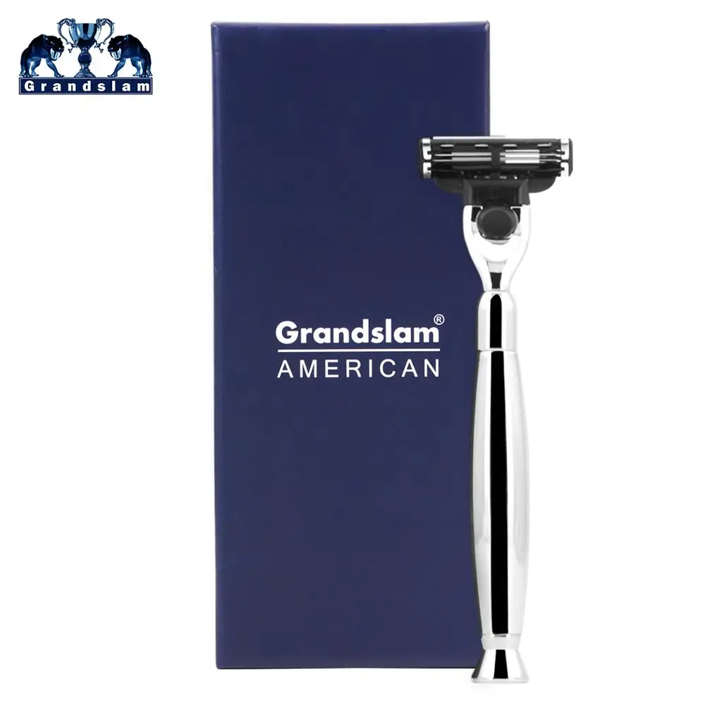

Grandslam Men's Manual Shaving Safety Razors 3 layers Cartridge Shaver Refills Replacement Shaving Cassettes Best Shaver for Men