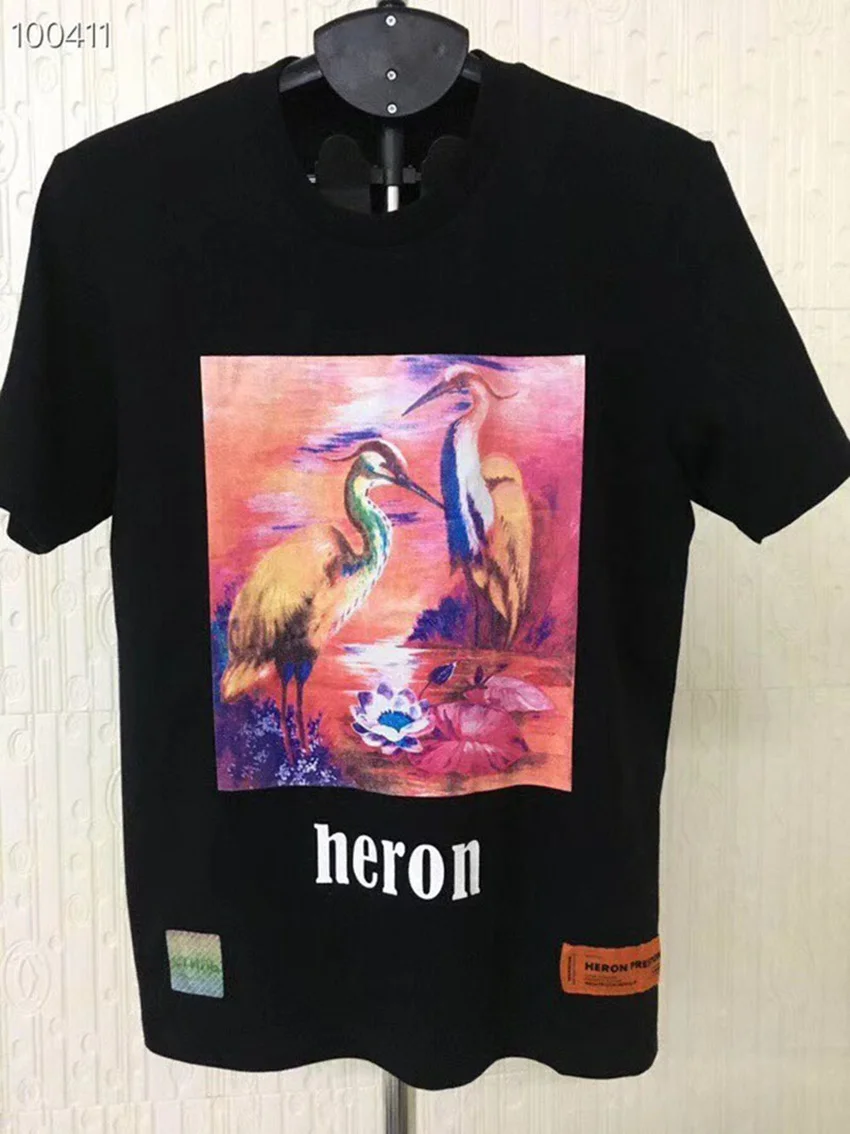 

Heron Preston T Shirts Multicolor Red-Crowned Crane Heron Preston T Shirt Hip Hop Women Men Pink Heron Preston Top Tees