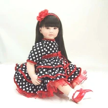 60 см Силиконовая виниловая кукла-Реборн, игрушки для детей, подарок на день рождения, подарок, высокое качество, принцесса, кукла для маленьких девочек, Реалистичная