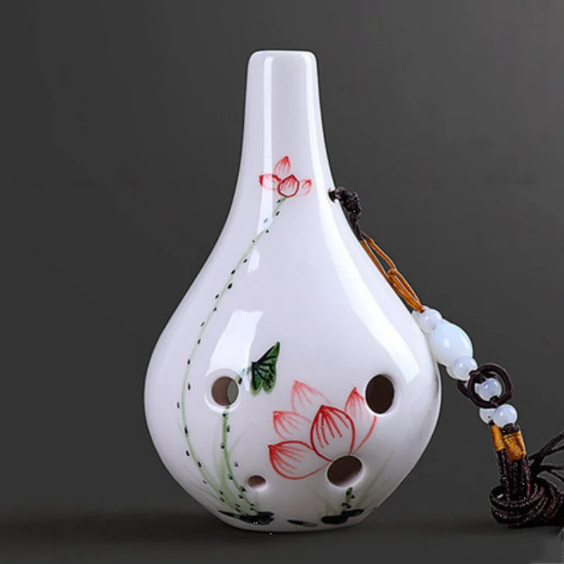 6 holes ocarina upright round bottle instrument for beginnersin