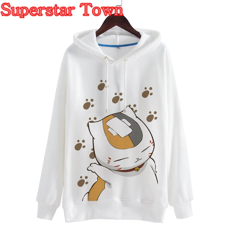

Harajuku Women Hoodies Pullovers Long Sleeve Cat Sweatshirts Natsume's Book of Friends Winter Coat Japaneses Anime Clothes