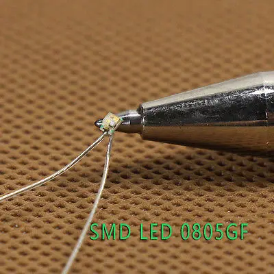 Evemodel TF0805G 20 шт. предварительно припаянные Проводные провода micro litz зеленые SMD