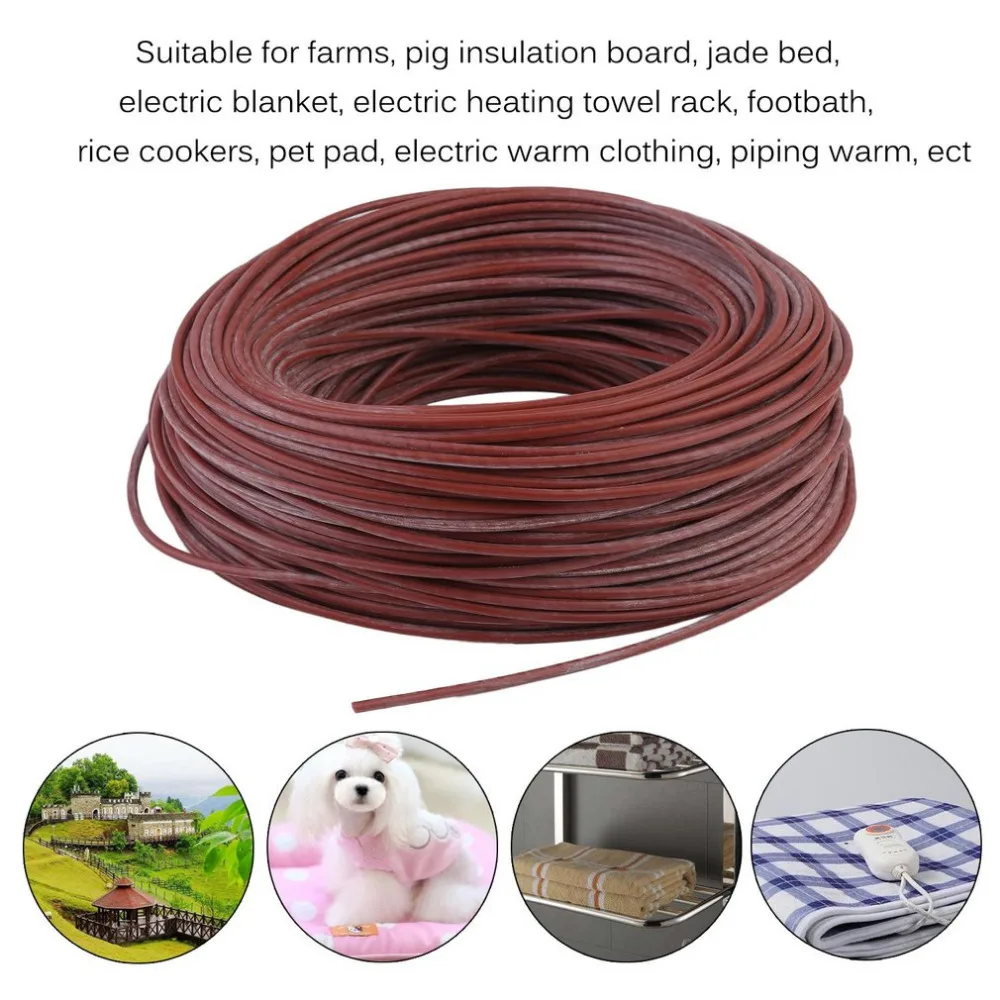 Infrared Radiant Heating Cable Silicone Carbon Fiber Wire Electric Wire