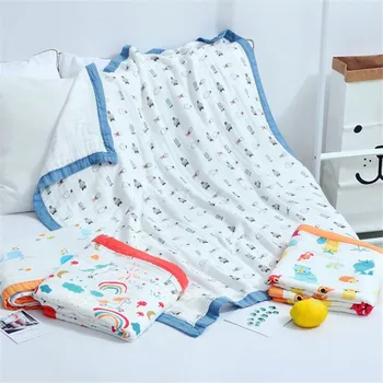 

70% Bamboo Baby Bath Towel Absorbent 6-layer Thick Wrap Newborn Receiving Blankets Multi-use Soft Muslin Cloth Swaddle