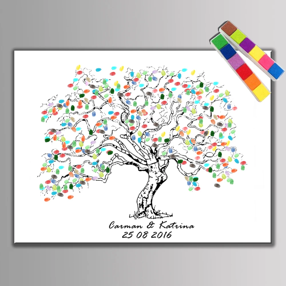 Hot Fingerprint Signature Guest Book Wedding Gift Party Supplies font b Baby b font Shower Fingerprint