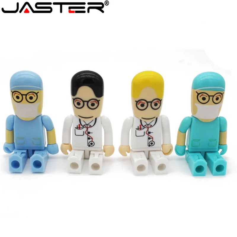 JASTER пластик u диск Доктор Медсестры модели USB 2 0 флеш карта памяти Флешка 4 ГБ 8 16 32