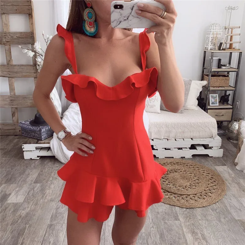Waliicorners Beach Evening Party Mini Dress Ladies Beachwear Sleeveless Backless Ruffle Dress 9 HTB1at3.UCzqK1RjSZFLq6An2XXa9